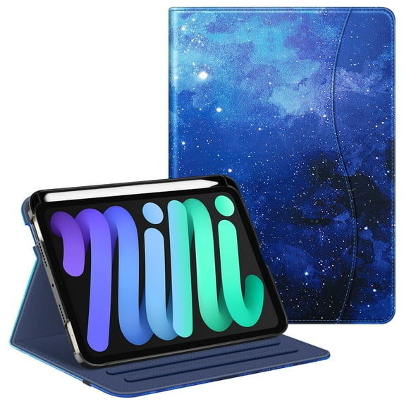 Fintie Case for iPad Mini 7 (A17 Pro) 2024 / iPad Mini 6 2021, Multi-Angle Folio Smart Stand Cover w/Pencil Holder & Pocket, Auto Sleep/Wake for iPad Mini 7th/6th Generation 8.3 Inch