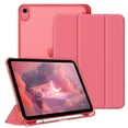 thumbnail image 1 of Fintie Case for iPad (A16) 11th Generation Case 2025, iPad 10th Generation Case 2022, Slim Shell Hard Translucent Frosted Back Stand Cover with Pencil Holder, Auto Sleep/Wake, Pink, 1 of 11