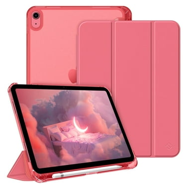 Fintie Case for iPad (A16) 11th Generation Case 2025, iPad 10th Generation Case 2022, Slim Shell Hard Translucent Frosted Back Stand Cover with Pencil Holder, Auto Sleep/Wake, Pink