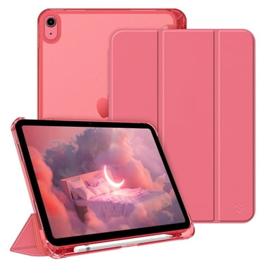 Fintie Case for iPad (A16) 11th Generation Case 2025, iPad 10th Generation Case 2022, Slim Shell Hard Translucent Frosted Back Stand Cover with Pencil Holder, Auto Sleep/Wake, Pink