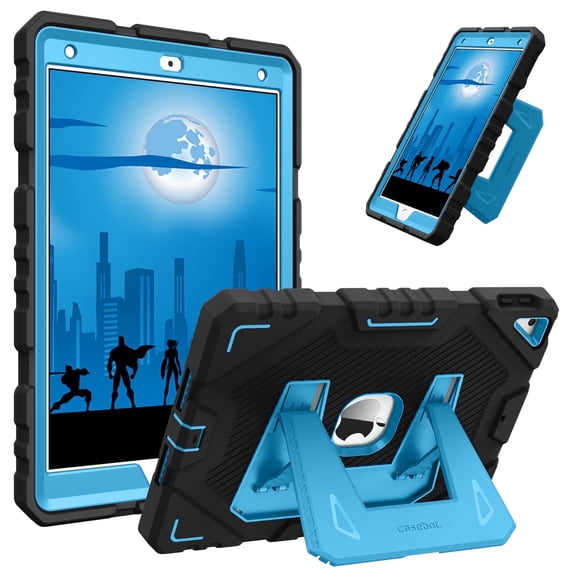 Fintie Case for iPad 9th Generation (2021) / 8th Gen (2020) / 7th Gen (2019) 10.2 Inch, Protective Fully-Body Rugged Heavy Duty Shockproof Case with Built-in Stand for Kids, Black