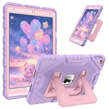 Fintie Case for iPad 9th Generation (2021) / 8th Gen (2020) / 7th Gen (2019) 10.2 Inch, Protective Fully-Body Rugged Heavy Duty Shockproof Case with Built-in Stand for Kids, Purple