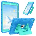 thumbnail image 1 of Fintie Case for iPad 9th Generation (2021) / 8th Gen (2020) / 7th Gen (2019) 10.2 Inch, Protective Fully-Body Rugged Heavy Duty Shockproof Tablet Case with Built-in Stand for Kids, Blue, 1 of 8