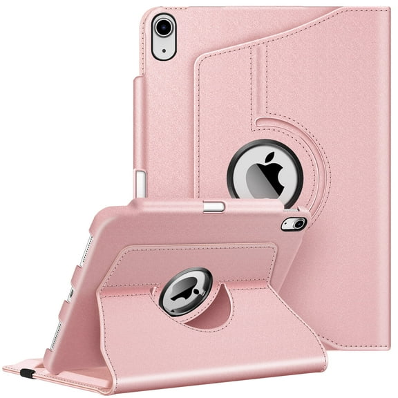 Fintie Case for iPad (A16) 11th Generation 11 Inch (2025), iPad 10th Generation 10.9 Inch (2022), 360 Degree Rotating Protective Stand Cover with Pencil Holder, Rose Gold