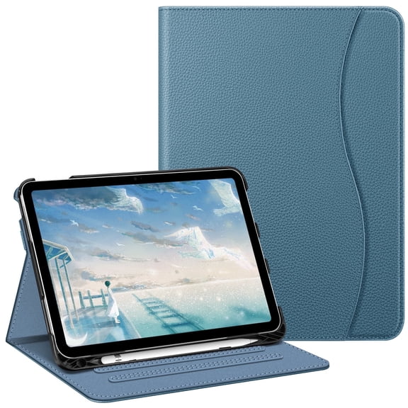 Fintie Case for iPad (A16) 11th Generation 11 Inch (2025), iPad 10th Generation 10.9 Inch (2022), Multi-Angle Viewing Protective Stand Cover, Pencil Holder & Pocket, Blue