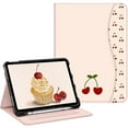 thumbnail image 1 of Fintie Case for iPad (A16) 11th Generation 11 Inch (2025), iPad 10th Generation 10.9 Inch (2022), Multi-Angle Viewing Protective Stand Cover, Pencil Holder & Pocket, Coquette Cherries, 1 of 9