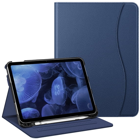Fintie Case for iPad (A16) 11th Generation 11 Inch (2025), iPad 10th Generation 10.9 Inch (2022), Multi-Angle Viewing Protective Stand Cover, Pencil Holder & Pocket, Navy Blue