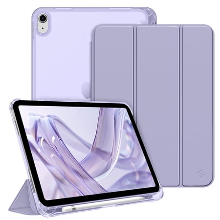 Fintie Case for iPad (A16) 11th Generation Case 2025, iPad 10th Generation Case 2022, Slim Shell Hard Translucent Frosted Back Stand Cover with Pencil Holder, Auto Sleep/Wake, Lilac Purple