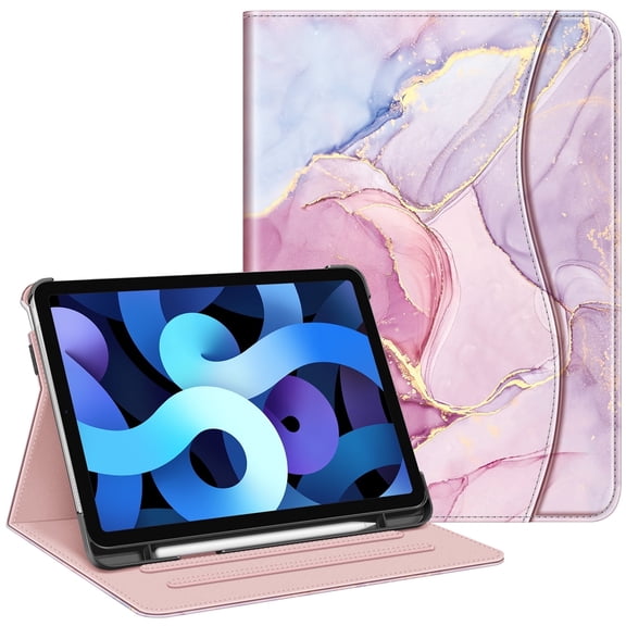 Fintie Case for iPad Air 11-inch M4/M3/M2 (2026/2025/2024), iPad Air 5th/4th Generation (2022/2020) 10.9 Inch, Multi-Angle Viewing Protective Cover with Pencil Holder & Pocket, Auto Sleep/Wake