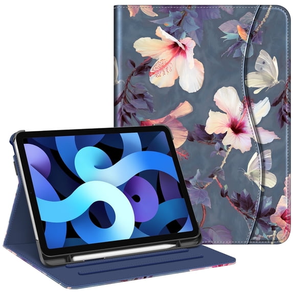 Fintie Case for iPad Air 11-inch M4/M3/M2 (2026/2025/2024), iPad Air 5th/4th Generation (2022/2020) 10.9 Inch, Multi-Angle Viewing Protective Cover with Pencil Holder & Pocket, Auto Sleep/Wake