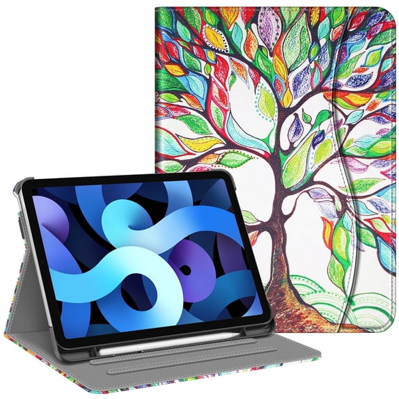 Fintie Case for iPad Air 11-inch M4/M3/M2 (2026/2025/2024), iPad Air 5th/4th Generation (2022/2020) 10.9 Inch, Multi-Angle Viewing Protective Cover with Pencil Holder & Pocket, Auto Sleep/Wake