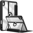 thumbnail image 1 of Fintie Case for iPad iPad (A16) 11th Generation 11 Inch (2025), iPad 10th Generation 10.9 Inch (2022) - Multi-Angle Viewing Shockproof Soft TPU Cover, Clear Back Shell, Pencil Holder, Black, 1 of 9
