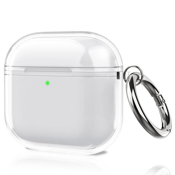 Fintie Clear Case for AirPods 4 (2024) – Shockproof Protective Cover with Keychain, Supports Wireless Charging, Anti-Lost Design (Crystal Clear)