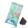 thumbnail image 1 of Fintie Eyeglasses Pouch with Cleaning Cloth, Portable Squeeze Top Vegan Leather Soft Glasses Case Anti-Scratch Sunglasses Bag，Emerald Marble, 1 of 7