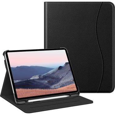 Fintie Folio Case for iPad Air 13-inch (M3) 2025, (M2) 2024, Multi-Angle Viewing Protective Cover with Pencil Holder & Pocket, Black