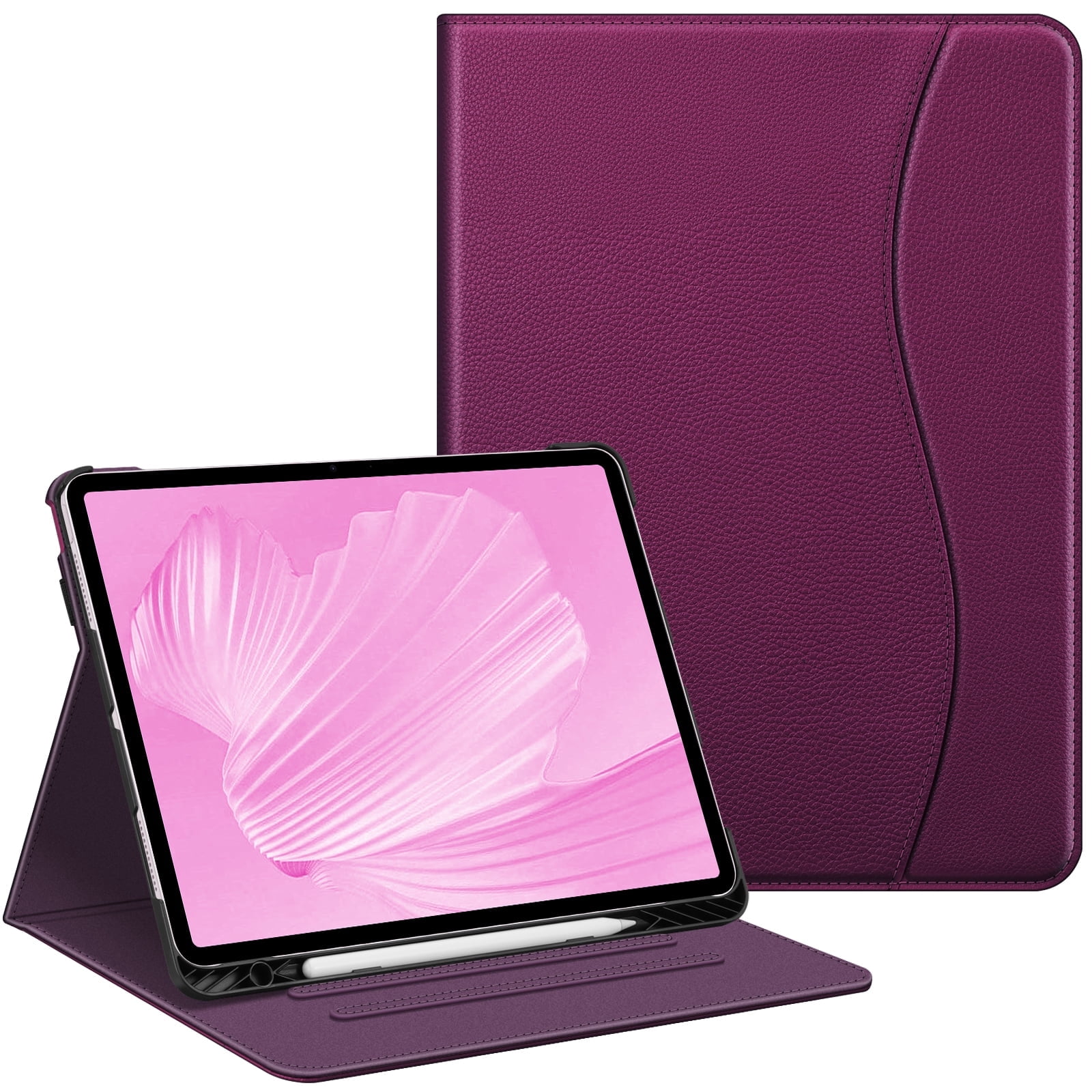 Lenovo Folio Case per Idea Tab Pro, elegante custodia in pelle con protezione antiurto, supporto integrato, accoppiamento magnetico per penna Ottica, funzione Attivazione/Riposo - Grigio