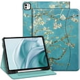 thumbnail image 1 of Fintie Folio Case for iPad Pro 13-inch (M4) 2024, Multi-Angle Viewing Protective Stand Cover with Pencil Holder & Pocket, Auto Sleep/Wake, blossom, 1 of 11
