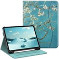thumbnail image 1 of Fintie Folio Case for iPad Pro 11-inch (M4) 2024 (Model Number: A2836/A2837/A3006), Multi-Angle Viewing Soft TPU Cover with Pocket & Pencil Holder, blossom, 1 of 10