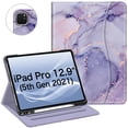 thumbnail image 1 of Fintie Folio Case w/ Pocket for iPad Pro 12.9 (2021/2020/2018) - Multi-Angle Smart Stand Cover w/Pencil Holder, Auto Sleep/Wake for iPad Pro 12.9" 5/4th/3rd Generation, 1 of 7