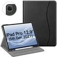 thumbnail image 1 of Fintie Folio Case w/ Pocket for iPad Pro 12.9 (2021/2020/2018) - Multi-Angle Smart Stand Cover w/Pencil Holder, Auto Sleep/Wake for iPad Pro 12.9" 5/4th/3rd Generation, 1 of 7