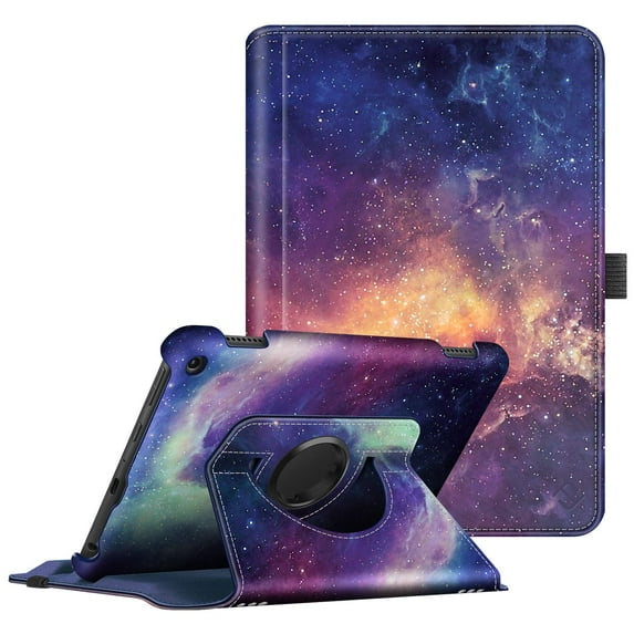 Fintie For Amazon Fire HD 8 / Fire HD 8 Plus 10th Generation 2020 Release Tablet Case, 360 Degree Rotating Swivel Protective Stand Cover with Dual Auto Sleep Wake, Galaxy