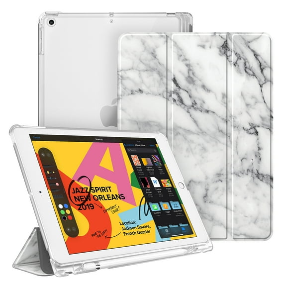 Fintie Frosted Backshell Case for 10.2-inch 9th/ 8th/ 7th Generation - Tablet Cover with Pencil Holder for iPad 10.2" (2021/ 2020 / 2019 Model)