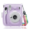 thumbnail image 1 of Fintie Fujifilm Instax Mini 11 Case - Crystal Hard PVC Protective Cover with Shoulder Strap (Cameras not included), 1 of 7