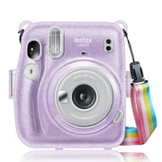 Fintie Fujifilm Instax Mini 11 Case - Crystal Hard PVC Protective Cover with Shoulder Strap (Cameras not included)