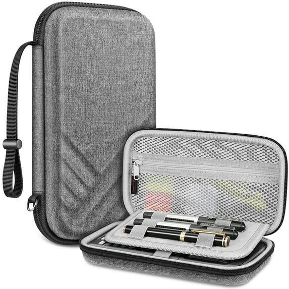 Fintie Graphing Calculator Carrying Case for Texas Instruments TI-Nspire CX II CAS/Tl-Nspire-CX-ll, TI-84 Plus CE/TI-84 Plus Color Graphing Calculators - with Mesh Pockets, Pen Slots, Gray