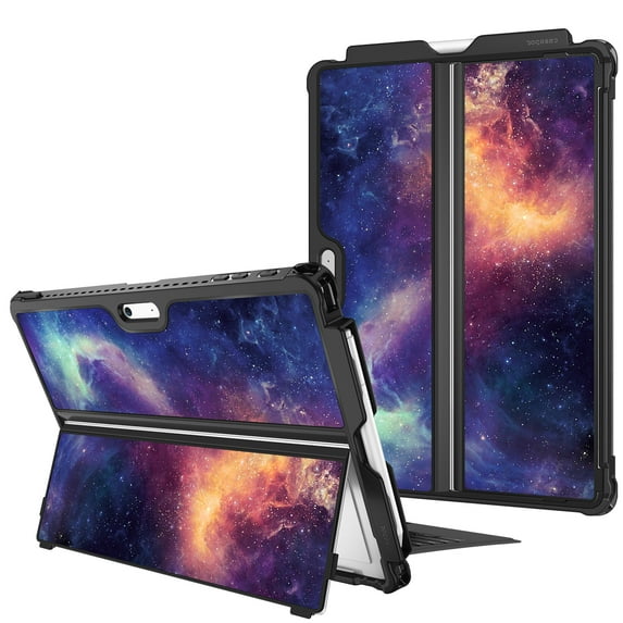 Fintie Hard Case for Microsoft Surface Pro 7/ Pro 6/ Pro 5/ Pro LTE, Shockproof Folio Protective Rugged Cover Compatible with Type Cover Keyboard + Original Kickstand
