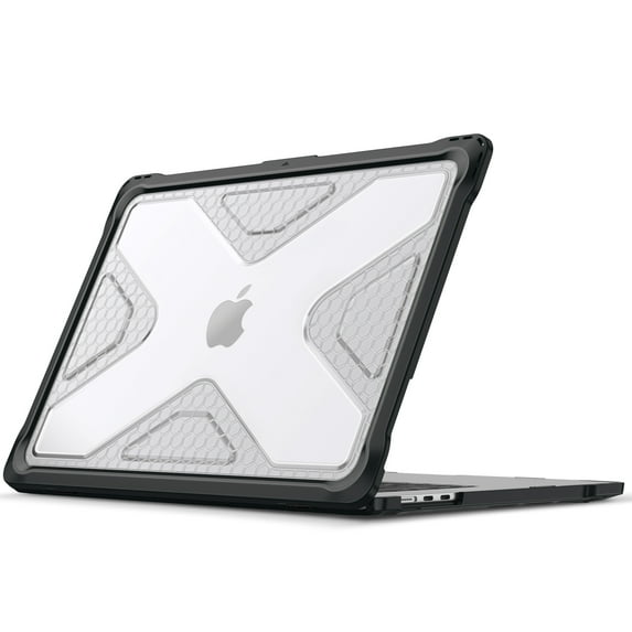 Fintie Heavy Duty Rugged Case for MacBook Air 15.3 Inch A3114 A2941 (2023 2024 Release) - Hard Shell Case Cover with TPU Bumper for MacBook Air 15.3" M2 M3 Chip with Touch ID, Clear