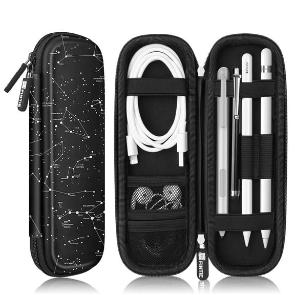 Fintie Holder Case for Apple Pencil Pro, Apple Pencil (USB-C) & Apple Pencil (1st / 2nd Gen), PU Leather Carrying Bag Sleeve Compatible with USB Cable, Samsung Stylus, Surface Go Pen