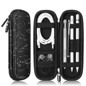 Fintie Holder Case for Apple Pencil Pro, Apple Pencil (USB-C) & Apple Pencil (1st / 2nd Gen), PU Leather Carrying Bag Sleeve Compatible with USB Cable, Samsung Stylus, Surface Go Pen