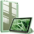 thumbnail image 1 of Fintie Hybrid Slim Case for All-New Amazon Fire HD 10 and Fire HD 10 Plus Tablet (Only Compatible with 11th Generation 2021 Release) - Shockproof Cover with Clear Transparent Back Shell, Sage Green, 1 of 8