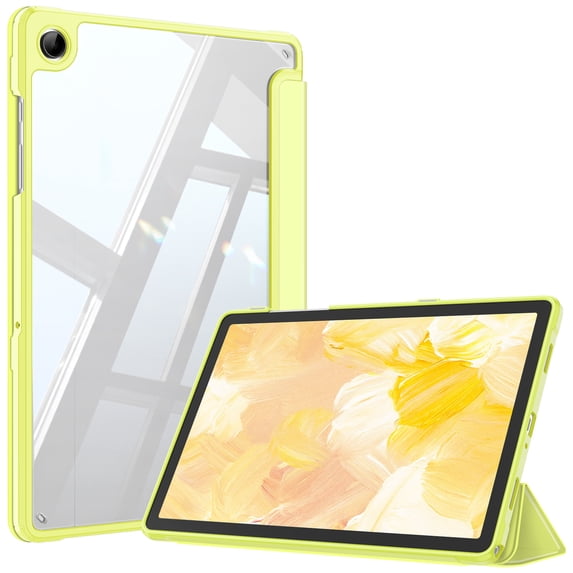 Fintie Hybrid Slim Case for Samsung Galaxy Tab A11+ Plus 2025/ A9+ Plus 11 Inch 2023, Shockproof Cover with Clear Transparent Back Shell, Auto Wake/Sleep, Citrus