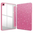 thumbnail image 1 of Fintie Hybrid Slim Case for Samsung Galaxy Tab A9+ / Tab A9 Plus 11 inch 2023 Model (SM-X210/X216/X218), Shockproof Cover with Clear Transparent Back Shell, Auto Wake/Sleep, Raspberry Glitter, 1 of 9