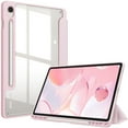 thumbnail image 1 of Fintie Hybrid Slim Case for Samsung Galaxy Tab S10 Lite/ S10 FE/ S9 FE 10.9 Inch/Tab S9 11 Inch with S Pen Holder, Shockproof Cover with Clear Transparent Back Shell, Auto Wake/Sleep, Pink, 1 of 10