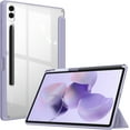 thumbnail image 1 of Fintie Hybrid Slim Case for Samsung Galaxy Tab S10 Plus 2024/ Tab S9 Plus 2023 12.4 Inch with S Pen Holder, Shockproof Cover with Clear Transparent Back Shell, Auto Wake/Sleep, Lilac Purple, 1 of 10