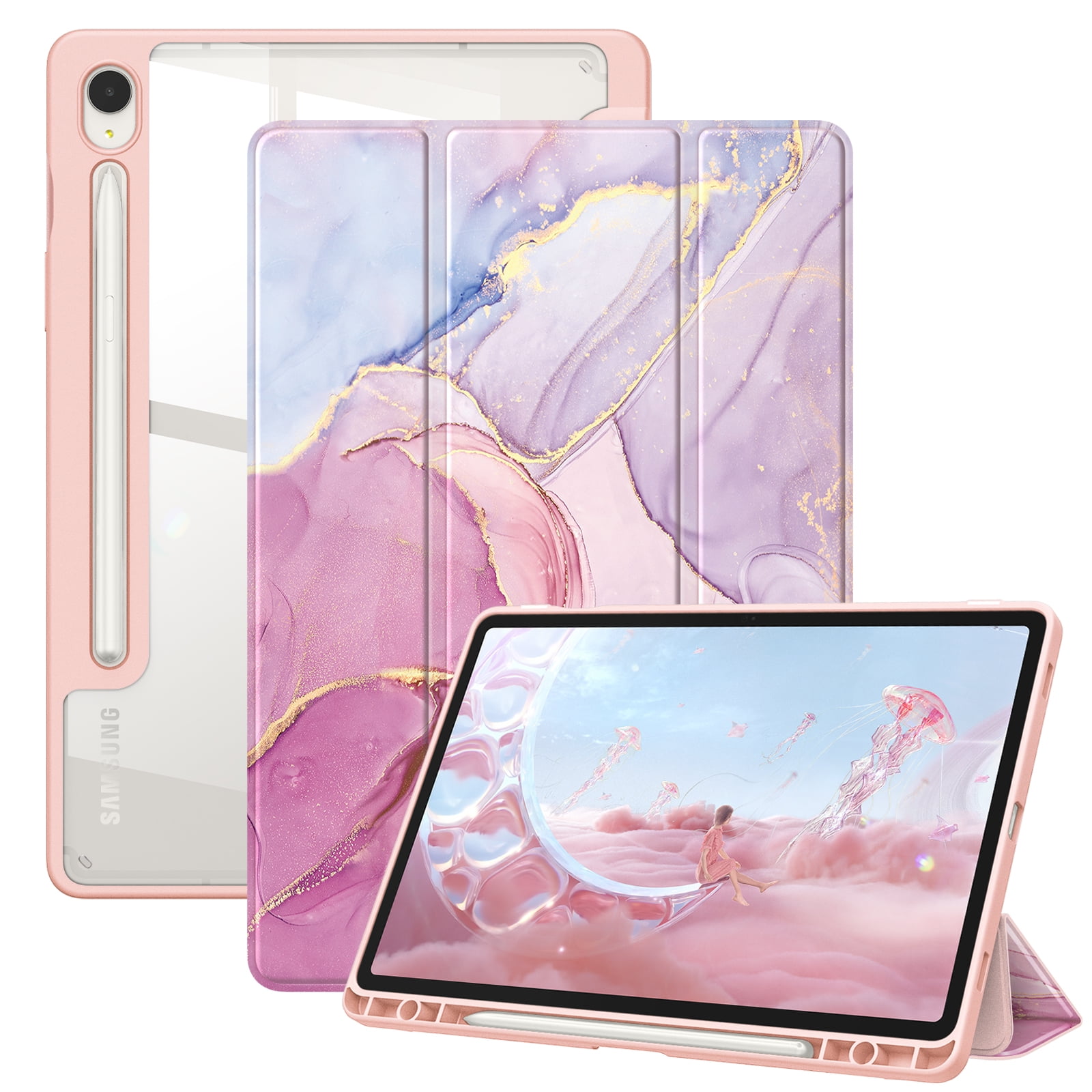 Fintie Slim Case For IPad Air 3 (10.5") & IPad Pro 10.5" – Clear Back With Pencil Holder, Shockproof, Auto Wake/Sleep (Lilac Purple)