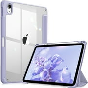 Fintie Hybrid Slim Case for iPad 10th Generation 10.9 Inch Tablet (2022 Model), with Clear Transparent Back, Marine Blue