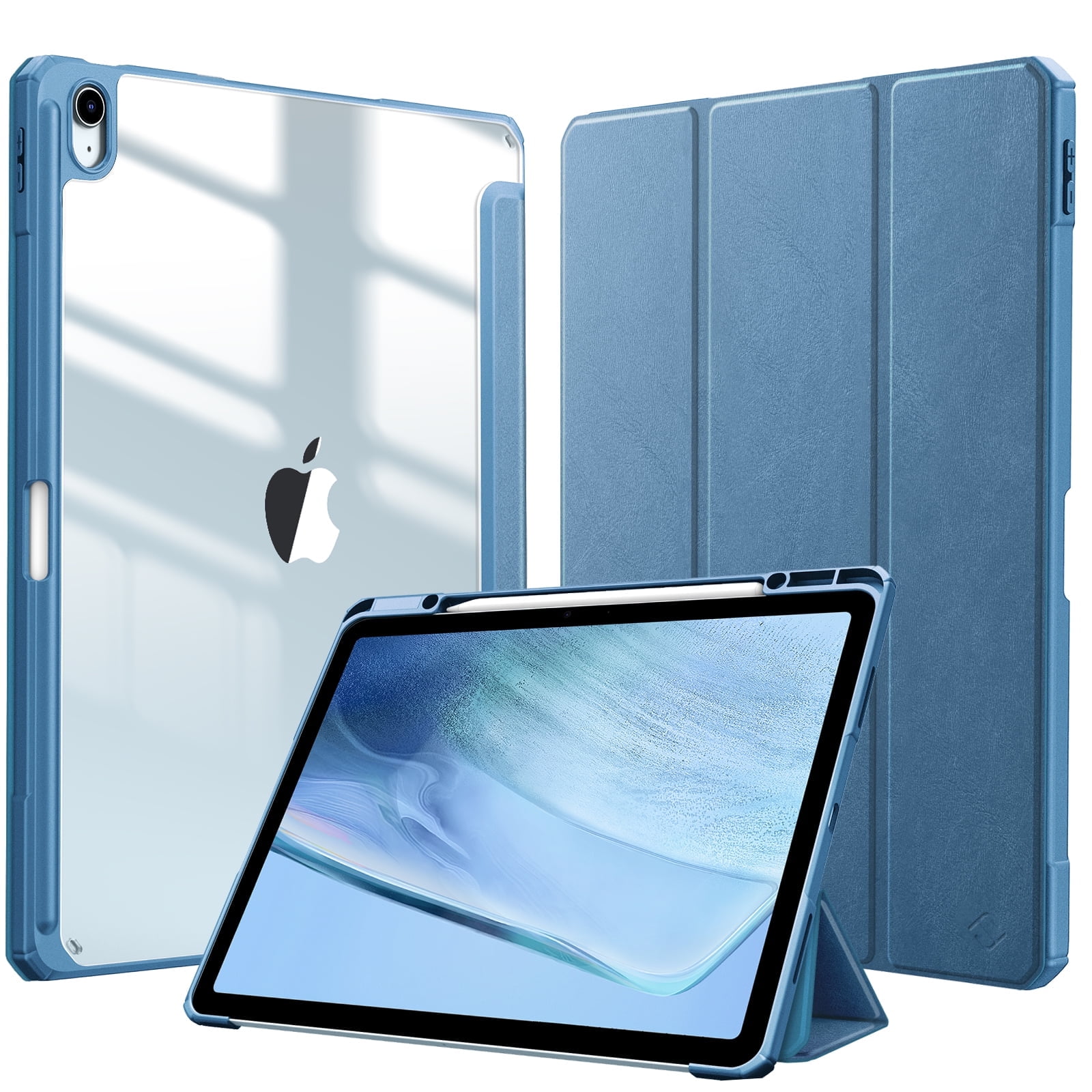 Fintie Hybrid Slim Case for iPad Air 13 inch (M2) 2024 Shockproof Cover with Clear Back Shell