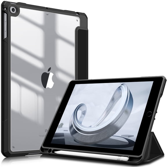 Fintie Hybrid Slim Case for iPad 6th Generation 2018 / 5th Gen 2017 / iPad Air 2 / iPad Air 1 (9.7 Inch) - Shockproof Cover with Clear Transparent Back Shell with Pencil Holder