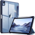 thumbnail image 1 of Fintie Hybrid Slim Case for iPad (A16) 11th Generation 11 Inch (2025), iPad 10th Generation 10.9 Inch (2022), with Clear Transparent Back, Ocean Marble, 1 of 11