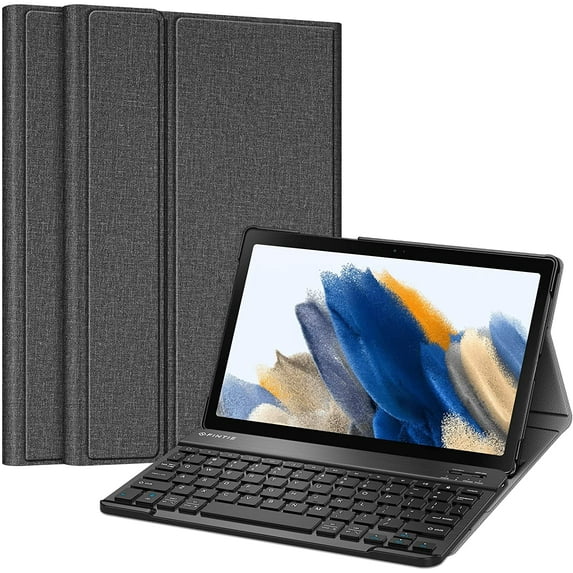 Fintie Keyboard Case for Samsung Galaxy Tab A8 10.5" 2022 Tablet, Model X200/X205/X207, Slim Lightweight PU Leather Stand Cover with Detachable Wireless Bluetooth Keyboard, Gray