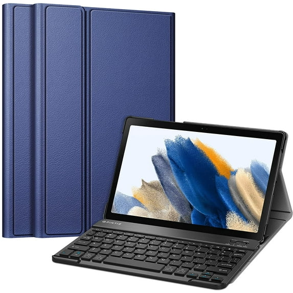 Fintie Keyboard Case for Samsung Galaxy Tab A8 10.5" 2022 Tablet, Model X200/X205/X207, Slim Lightweight PU Leather Stand Cover with Detachable Wireless Bluetooth Keyboard, Navy