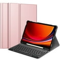 thumbnail image 1 of Fintie Keyboard Case for Samsung Galaxy Tab S10 Lite/ S10 FE/ S9 FE 5G 10.9 Inch/Tab S9 11 Inch with S Pen Holder, Slim Stand Cover Detachable Wireless Bluetooth Keyboard, Rose Gold, 1 of 9
