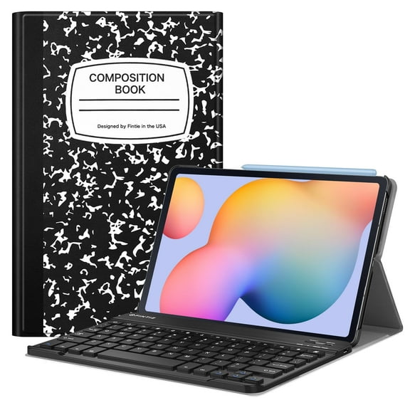 Fintie Keyboard Case for Samsung Galaxy Tab S6 Lite 10.4'' 2020 Model SM-P610 (Wi-Fi) SM-P615 (LTE), Slim Stand Cover with [Secure S Pen Holder] Detachable Wireless Bluetooth Keyboard