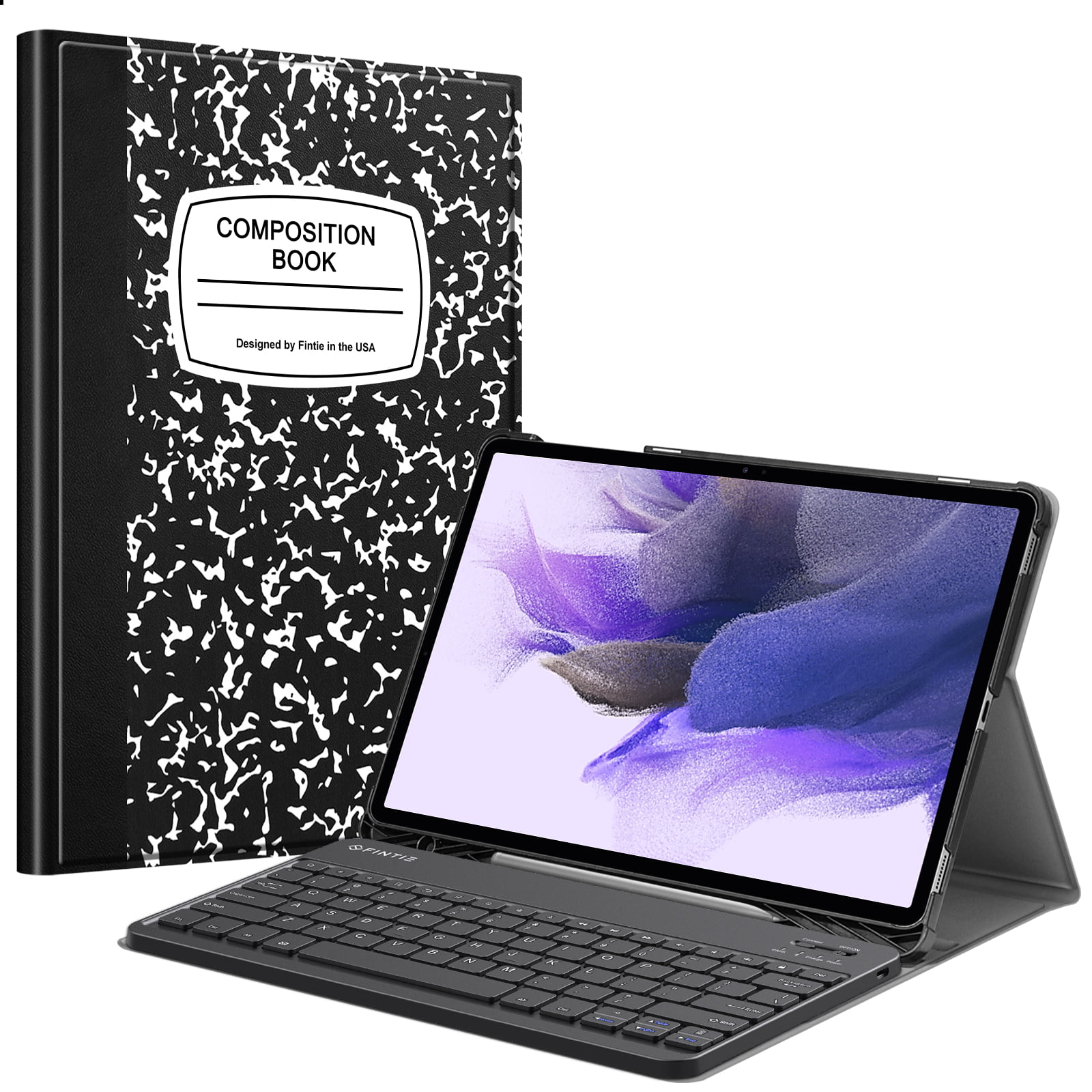 Fintie Keyboard Case for Samsung Galaxy Tab S8+/S8 Plus 2022/S7 FE 2021/S7  Plus 2020 12.4 inch Tablet, Slim Stand Cover with S Pen Holder Detachable 