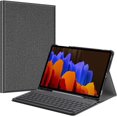 thumbnail image 1 of Fintie Keyboard Case for Samsung Galaxy Tab S8+/S8 Plus 2022/S7 FE 2021/S7 Plus 2020 12.4 inch Tablet, Slim Stand Cover with S Pen Holder Detachable Wireless Bluetooth Keyboard, Gray, 1 of 7