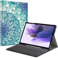 thumbnail image 1 of Fintie Keyboard Case for Samsung Galaxy Tab S8+/S8 Plus 2022/S7 FE 2021/S7 Plus 2020 12.4 inch Tablet, Slim Stand Cover with S Pen Holder Detachable Wireless Bluetooth Keyboard, E-Illusions, 1 of 8